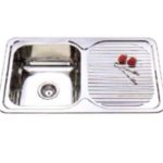 Monic inset mount 1 bowl 1 drainer kitchen sink i-800